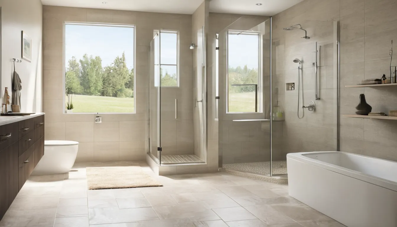 Homeowner and a local provider reviewing a new walk-in shower in a bright bathroom in Norristown
